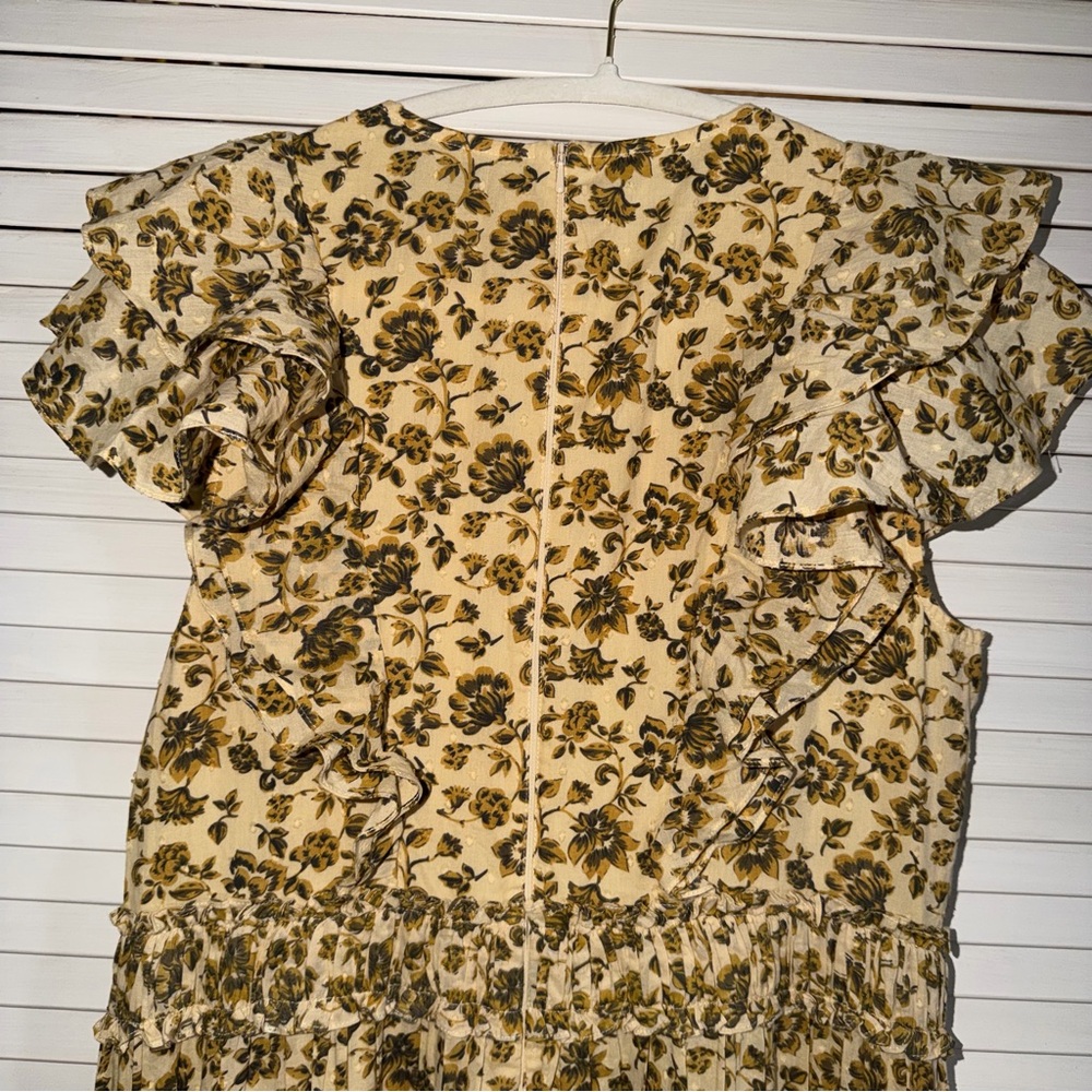 Mac Duggal Cream and Brown Floral Maxi Dress. Sz 8. NWT - Picture 10 of 12